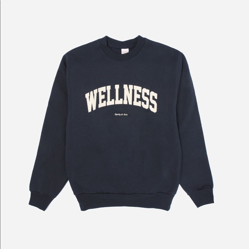 Sporty & Rich ‘Wellness’ Sweatshirt in Navy